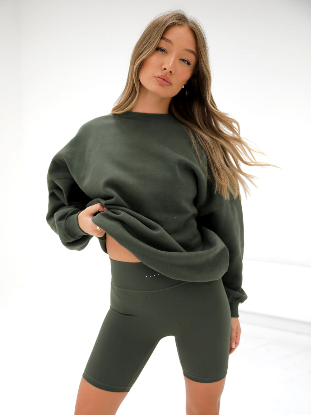 Blakely Isabel Oversized Jumper Ciemny Khaki Zielone | 963058-RPE