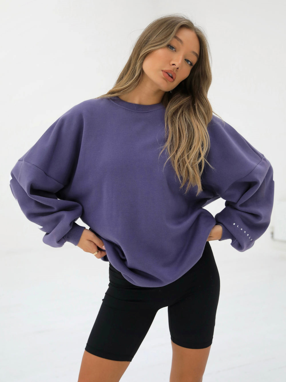 Blakely Isabel Oversized Jumper Fioletowe | 564971-WMC