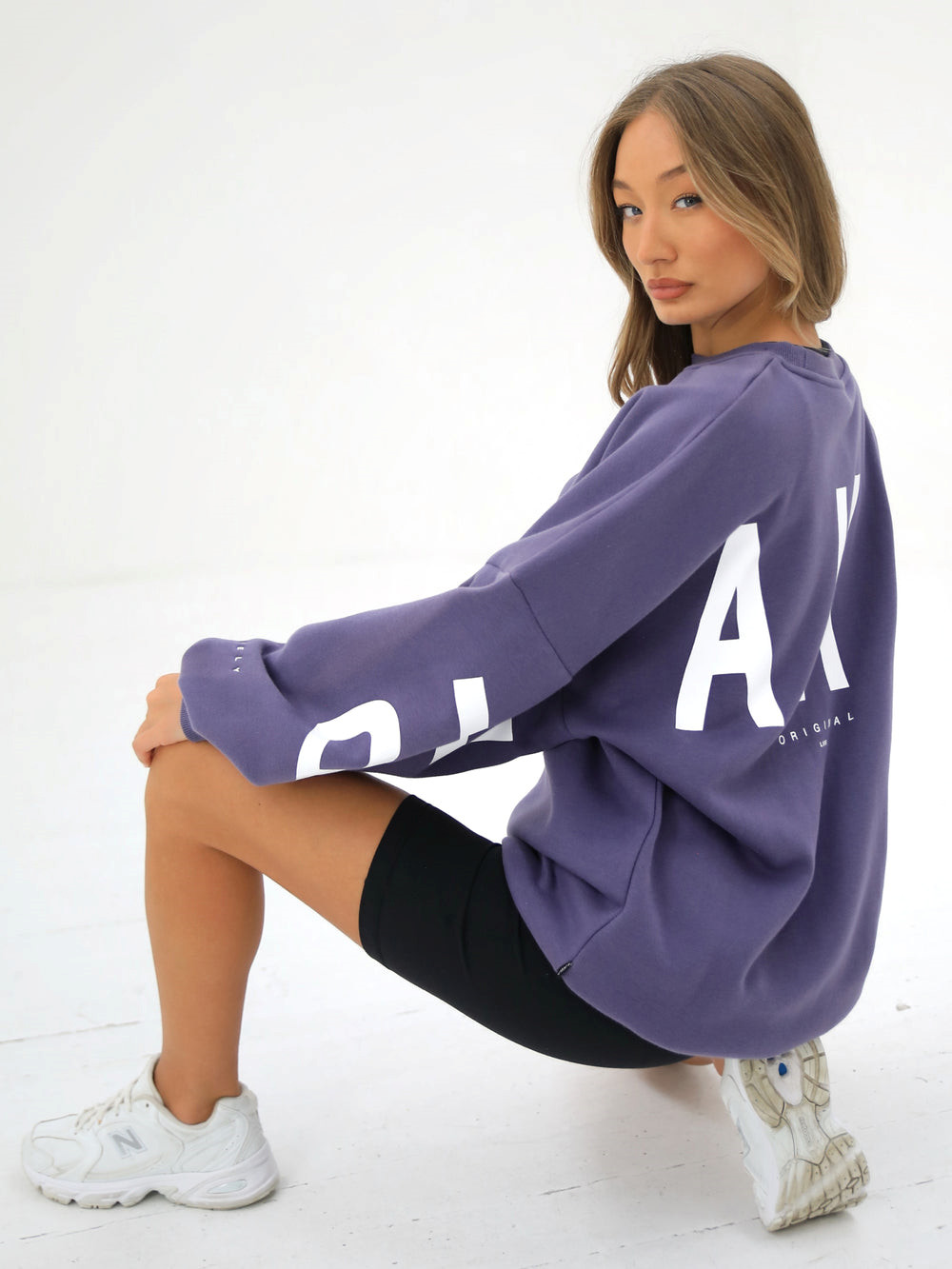 Blakely Isabel Oversized Jumper Fioletowe | 547639-YRZ