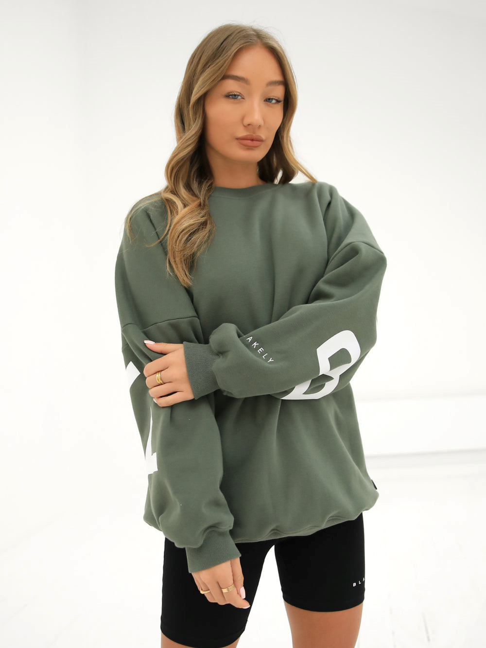 Blakely Isabel Oversized Jumper Khaki Zielone | 479213-BTP