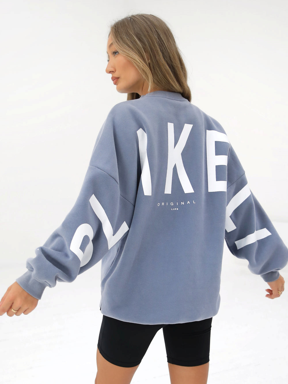 Blakely Isabel Oversized Jumper Niebieskie | 325670-NWJ