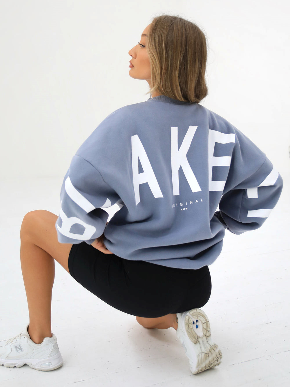 Blakely Isabel Oversized Jumper Niebieskie | 410859-QPA