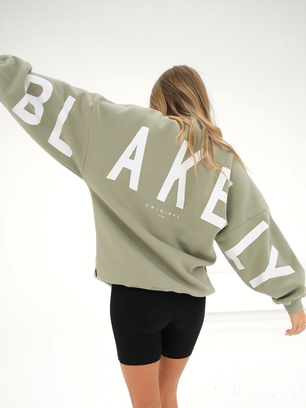 Blakely Isabel Oversized Jumper Oliwkowe | 495608-OCR