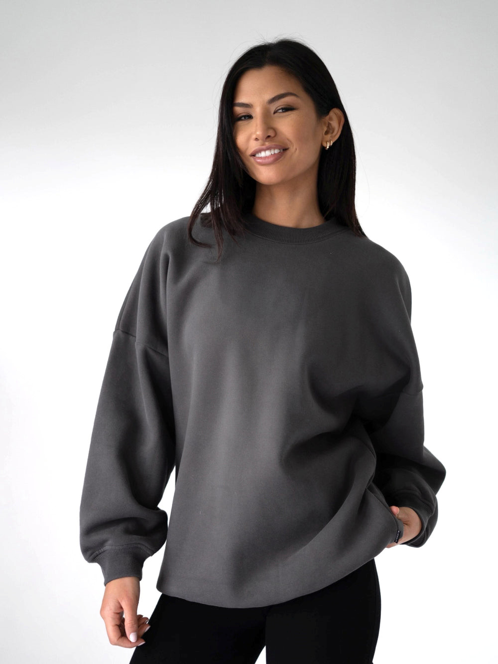 Blakely LAX Isabel Oversized Jumper Charcoal | 653914-ZPO