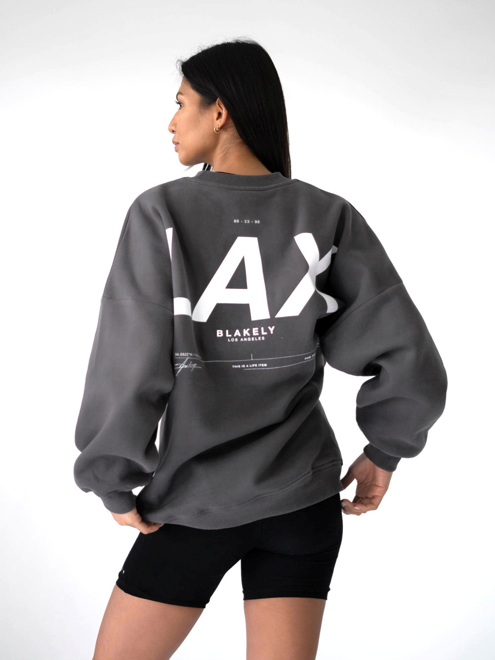 Blakely LAX Isabel Oversized Jumper Charcoal | 653914-ZPO