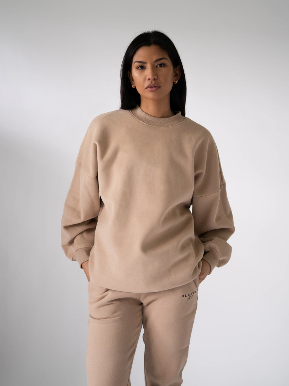 Blakely LDN Womens Oversized Jumper Tan | 714693-GNI