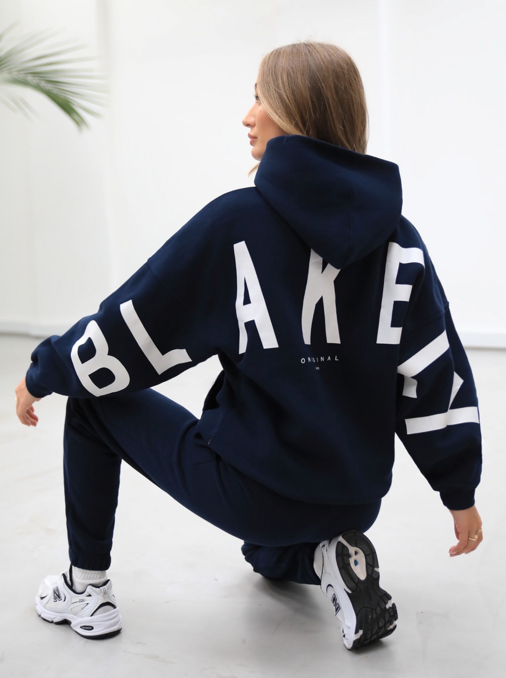 Blakely Life & Style Isabel Oversized Hoodie Granatowe Niebieskie | 120634-NQH