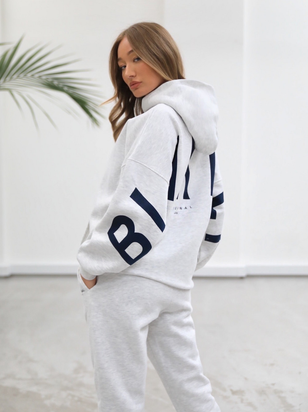 Blakely Life & Style Isabel Oversized Hoodie Białe | 850674-ZEP