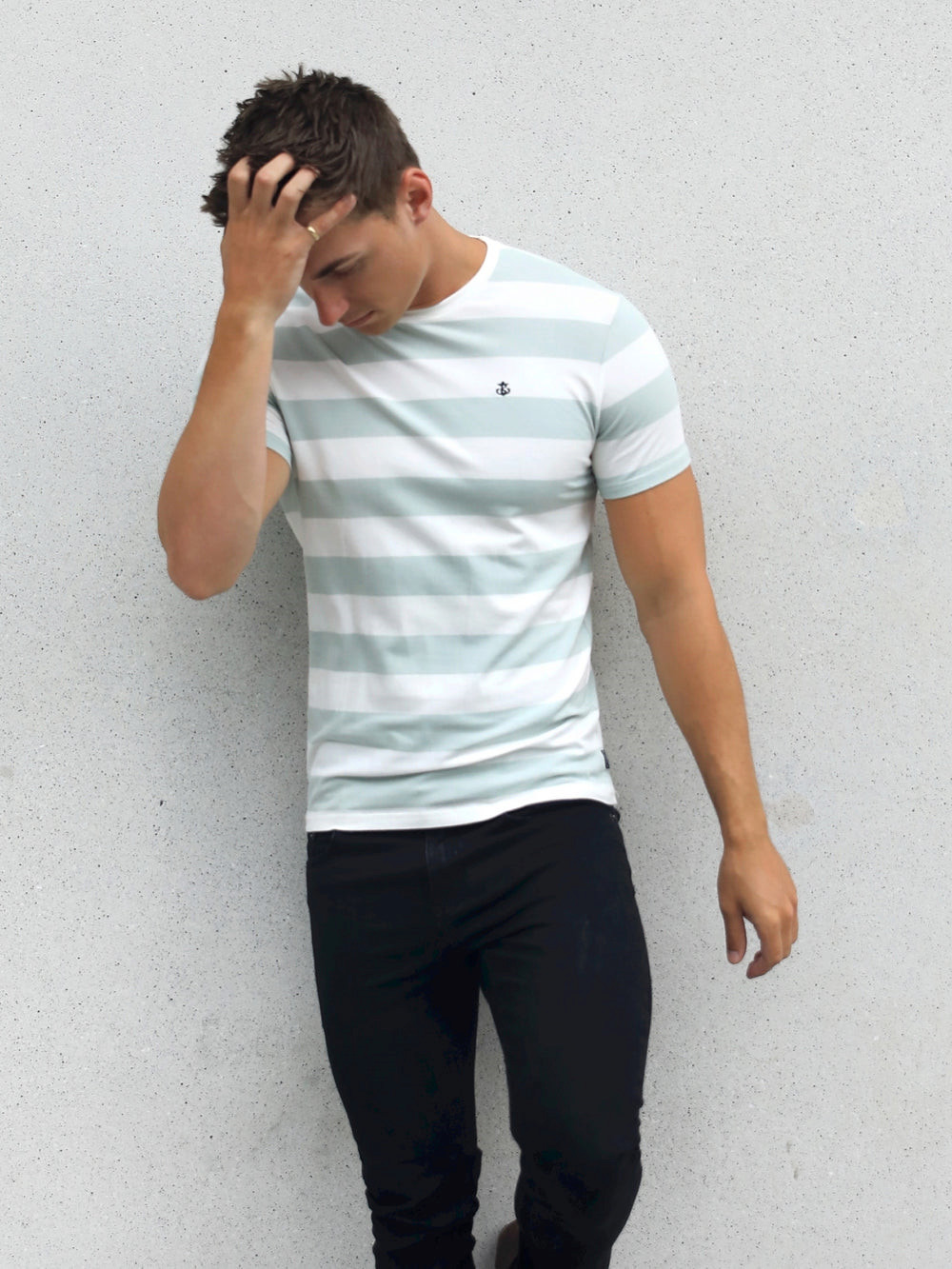 Blakely Loano Stripe T-Shirt Sage | 612905-NBM