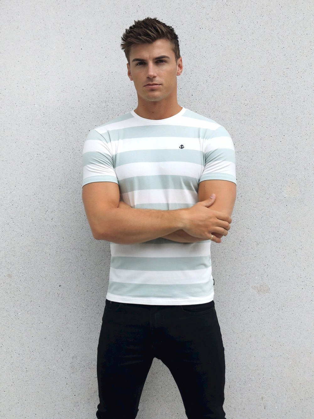 Blakely Loano Stripe T-Shirt Sage | 612905-NBM