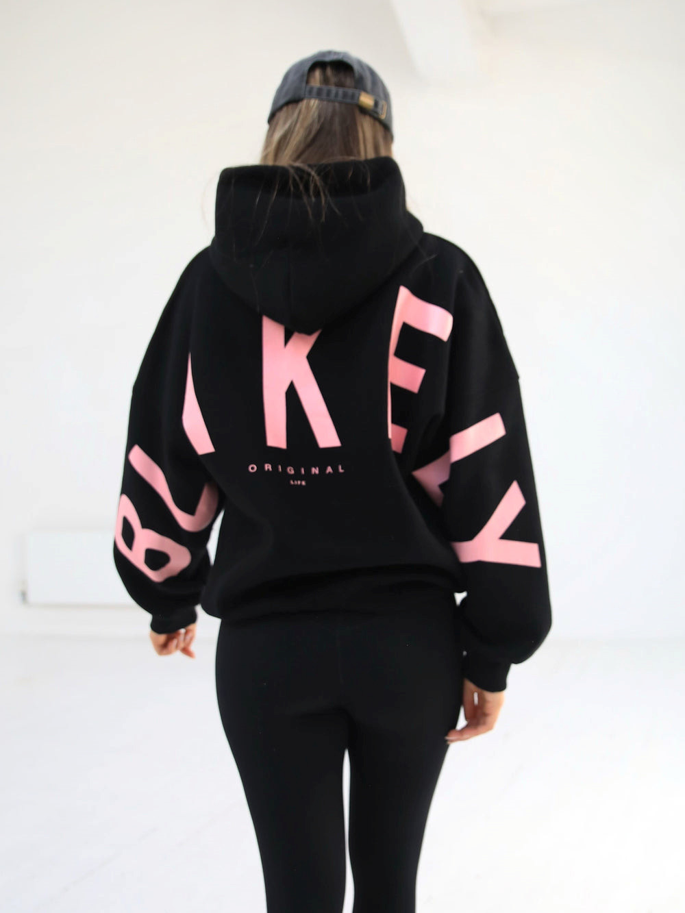 Blakely Members Isabel Oversized Hoodie Czarne Różowe | 192763-RPZ