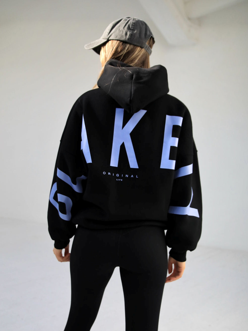 Blakely Members Isabel Oversized Hoodie Czarne Niebieskie | 839752-EQH