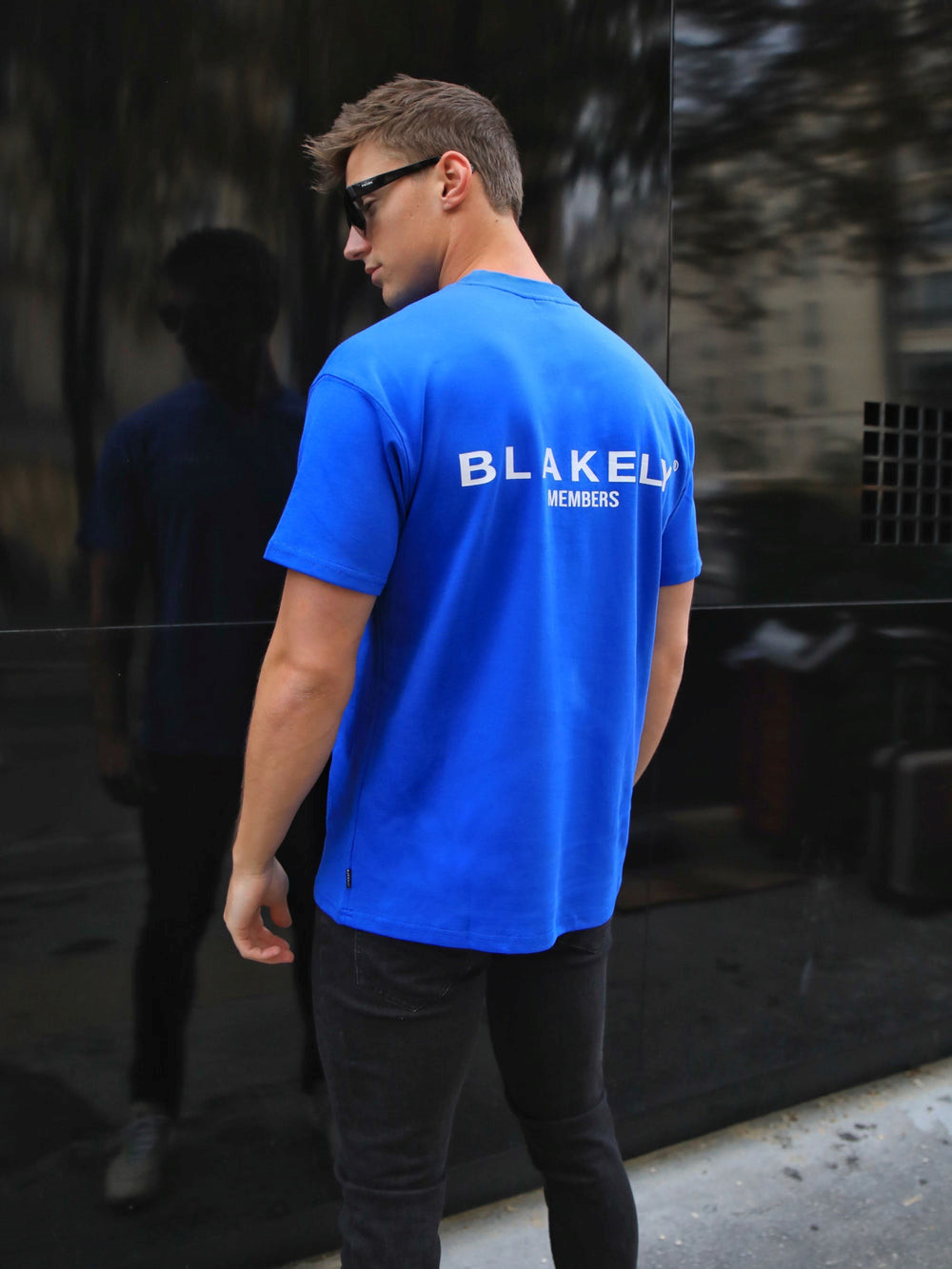 Blakely Members Relaxed T-Shirt Niebieskie | 875620-TRY