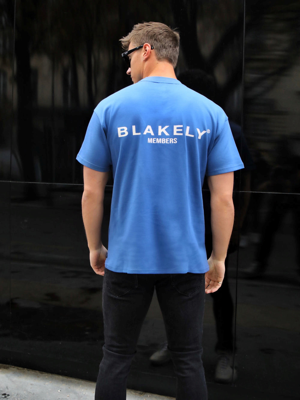 Blakely Members Relaxed T-Shirt Niebieskie | 259874-ZFC