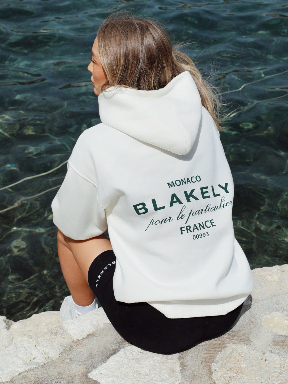 Blakely Monaco Women's Relaxed Hoodie Ivory | 356901-FUL