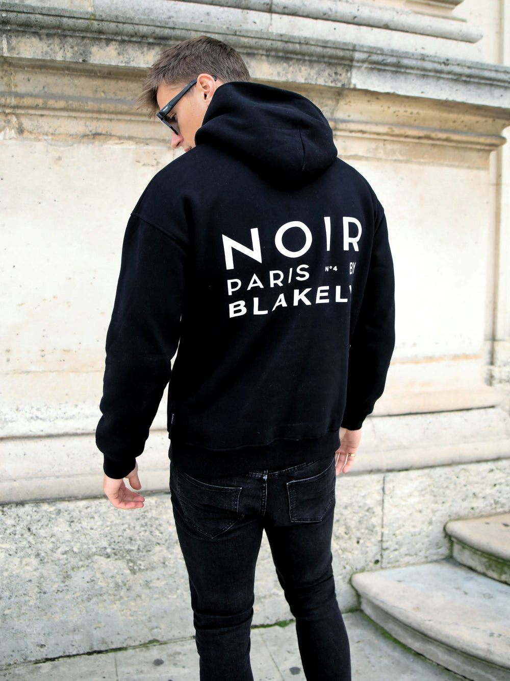 Blakely Noir Relaxed Hoodie Czarne | 026843-KEZ