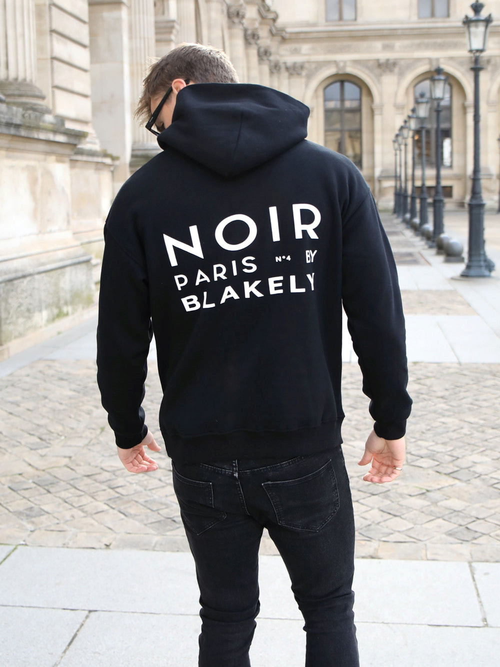 Blakely Noir Relaxed Hoodie Czarne | 026843-KEZ