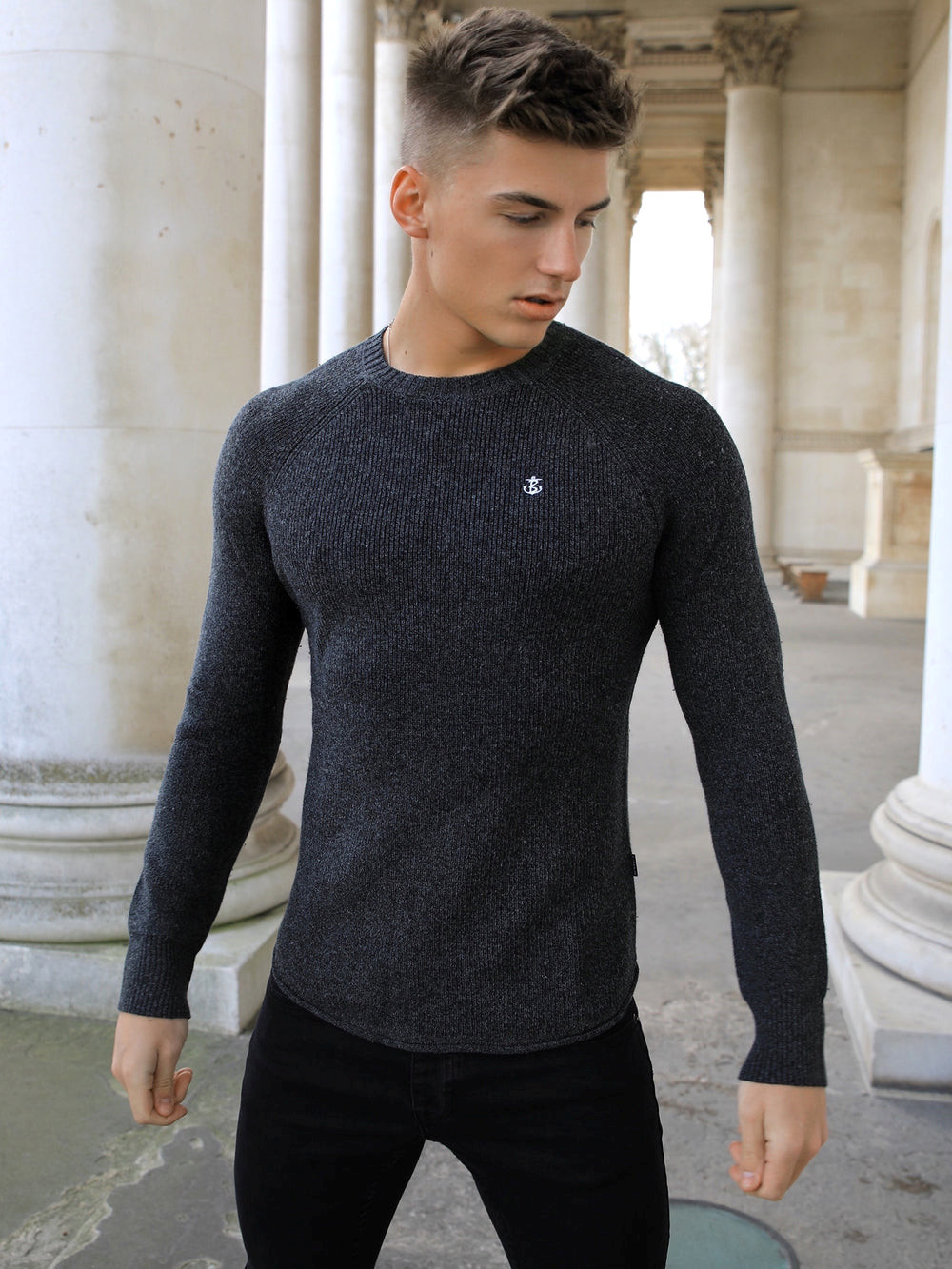 Blakely Olton Knit Jumper Charcoal | 409675-URC