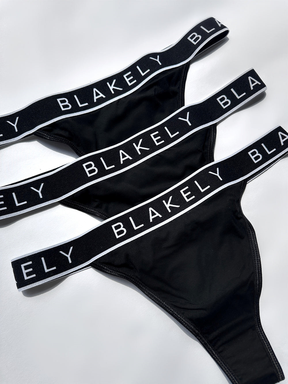 Blakely Phoebe Thong 3 Pack Czarne | 609172-CMV