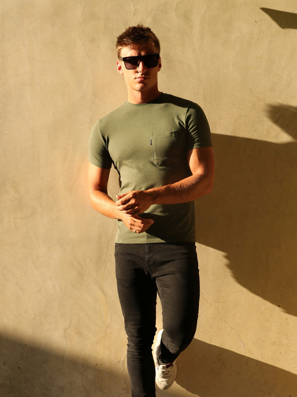 Blakely Pocket T-Shirt Khaki | 129374-JZQ