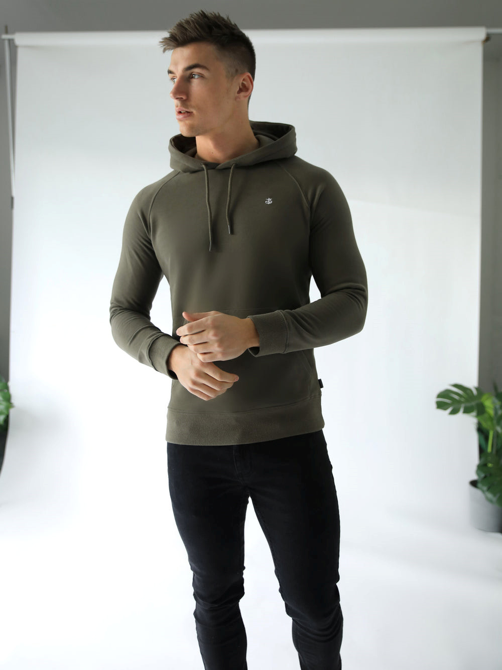 Blakely Praiano Hoodie Khaki Zielone | 395082-LKD