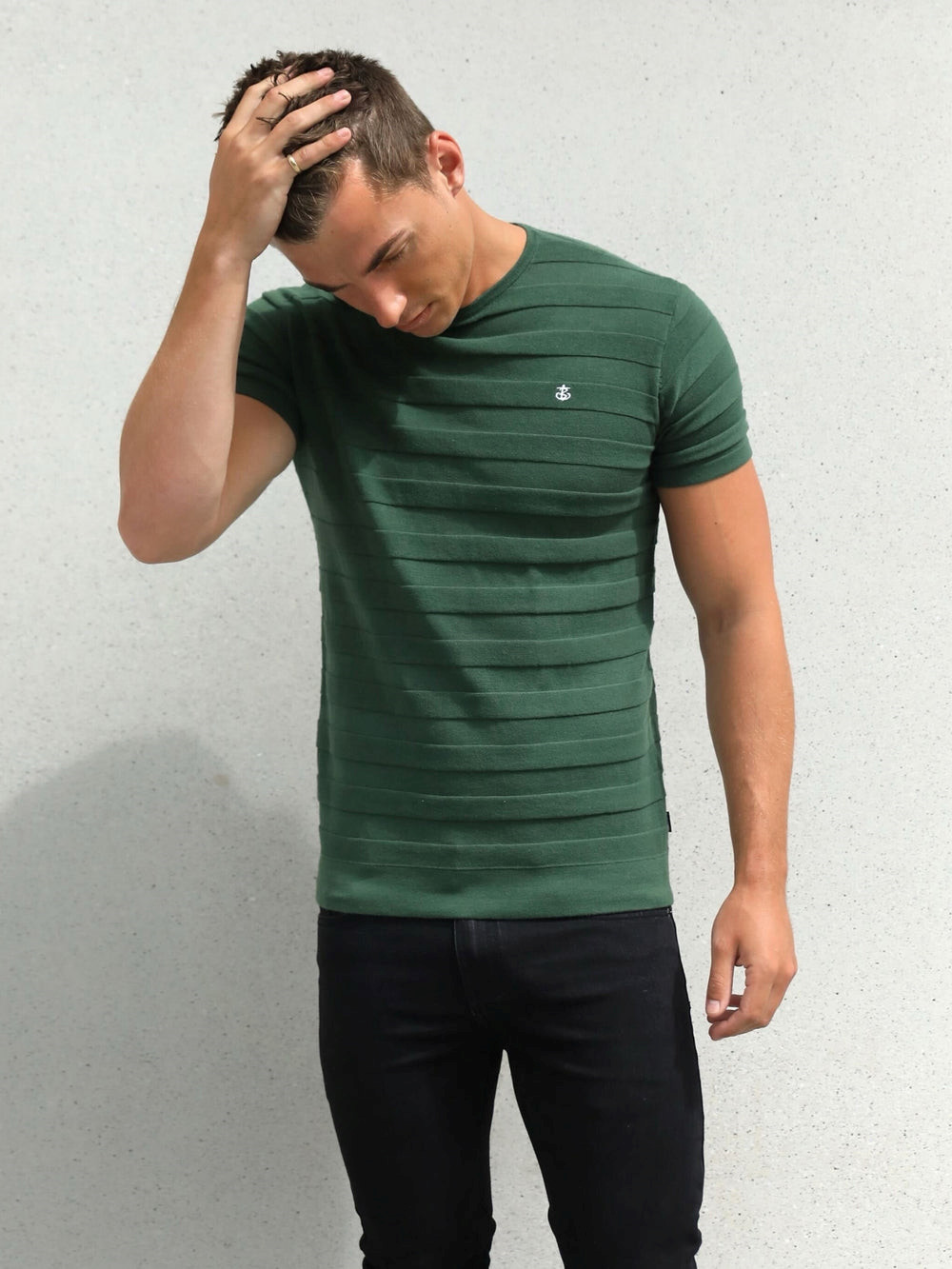 Blakely Raphello Stripe T-Shirt Zielone | 137862-HQY