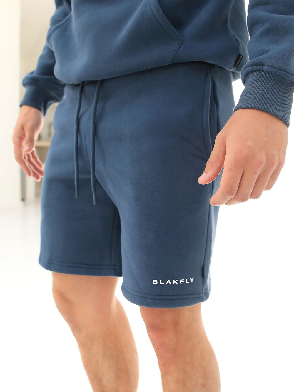 Blakely Riviera Initial Jogger Shorts Niebieskie | 024593-NJH