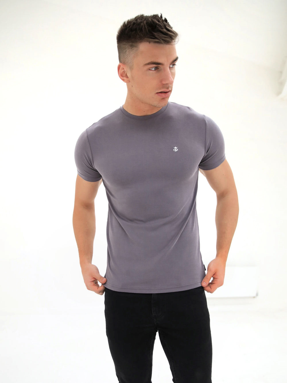 Blakely Rowan Brushed Soft T-Shirt Fioletowe | 284607-MPO