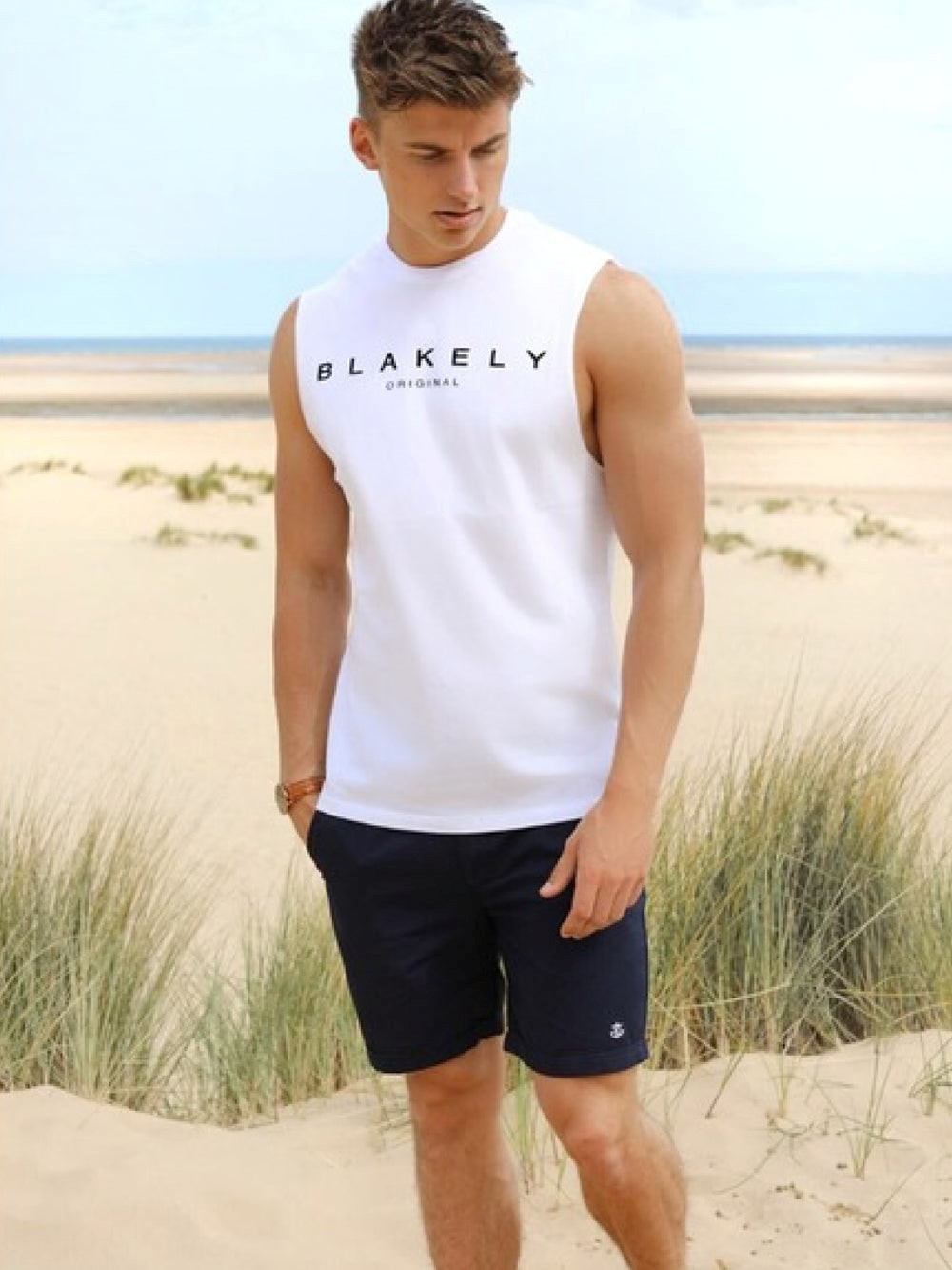 Blakely Sarasota Sleeveless Tee Białe | 836029-WTL