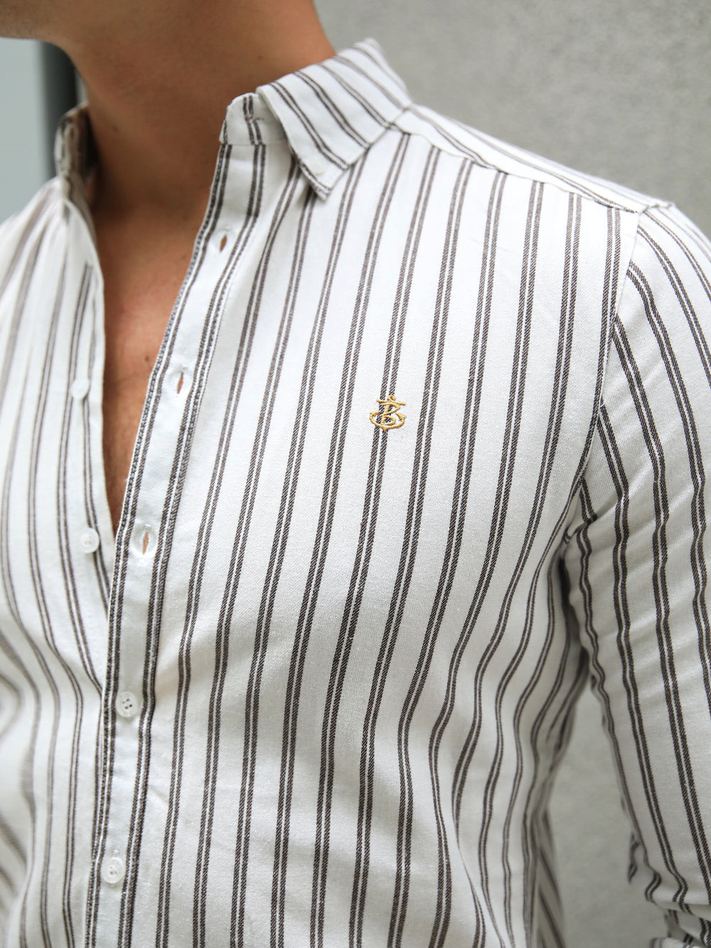 Blakely Savona Stripe Shirt Brązowe | 873629-TKW