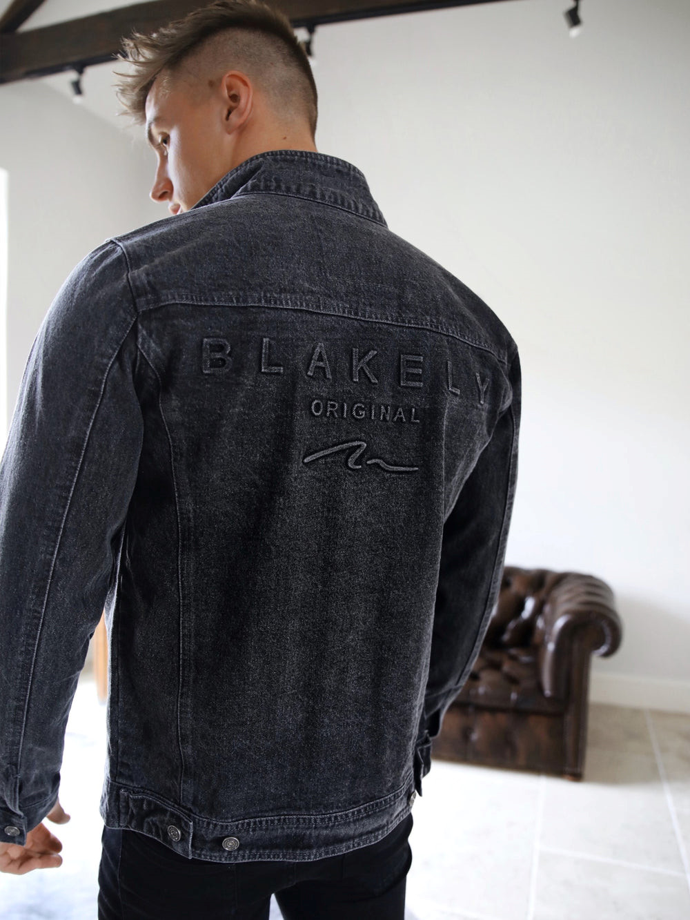 Blakely Soho Denim Jacket Szare | 783154-MFS