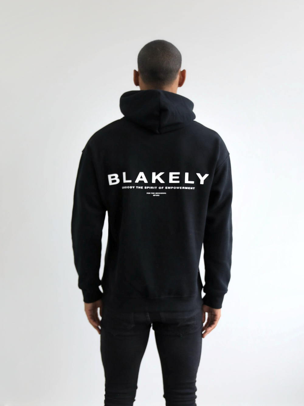 Blakely Statement Relaxed Hoodie Czarne | 961372-TNL