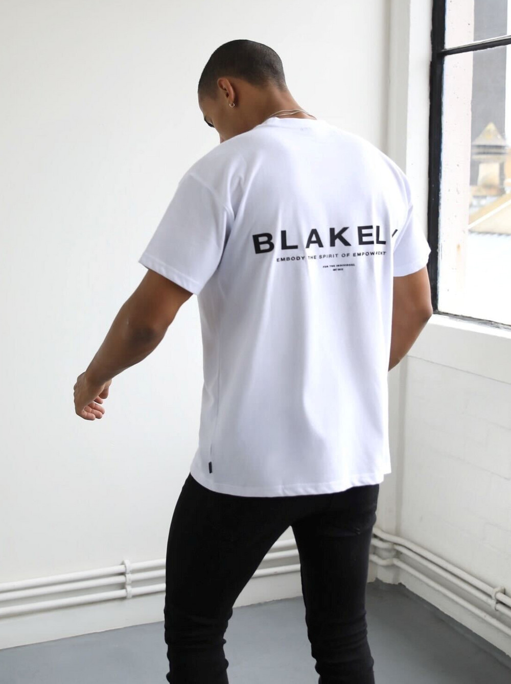 Blakely Statement Relaxed T-Shirt Białe | 210469-BIF