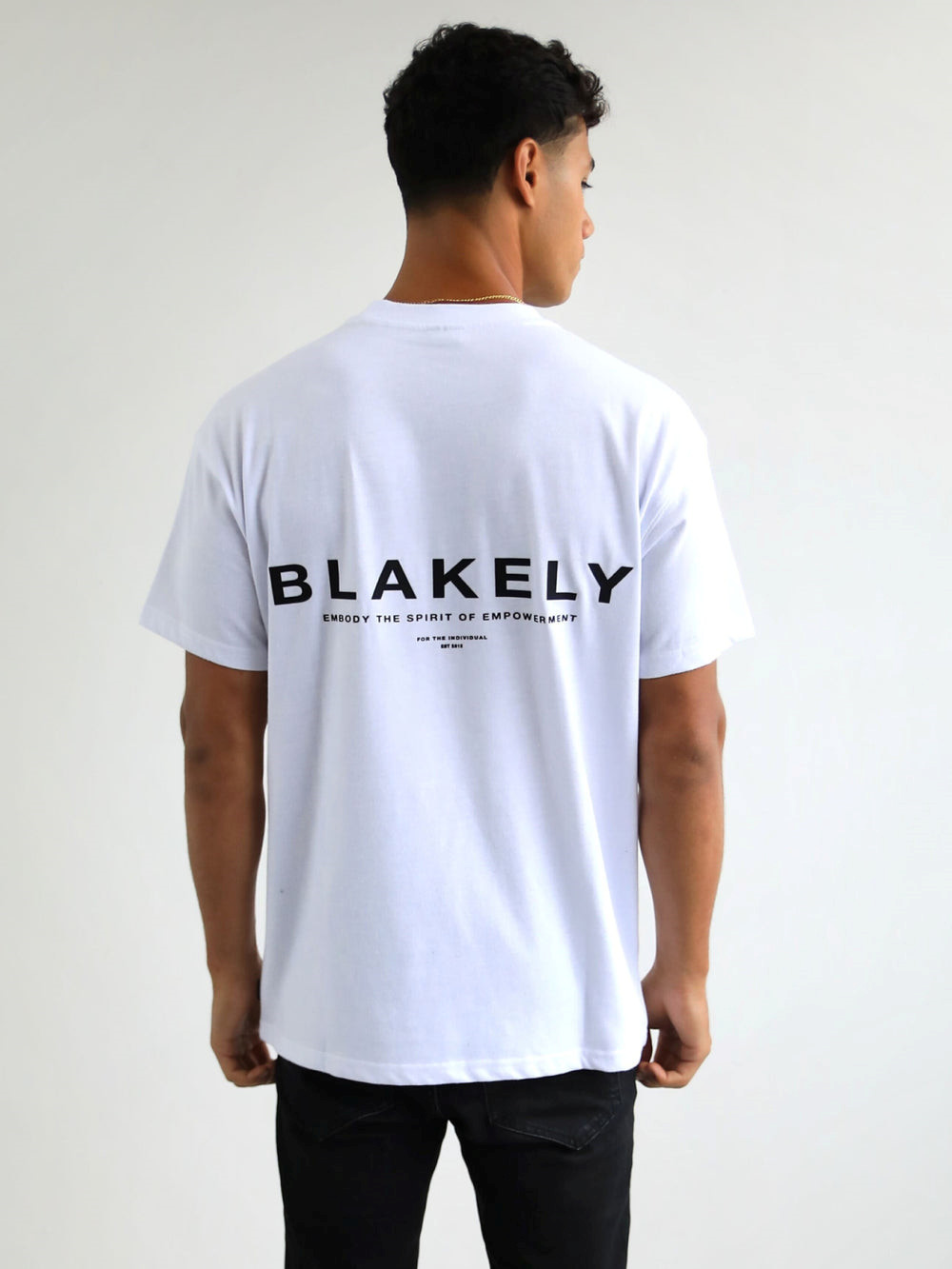 Blakely Statement Relaxed T-Shirt Białe | 210469-BIF