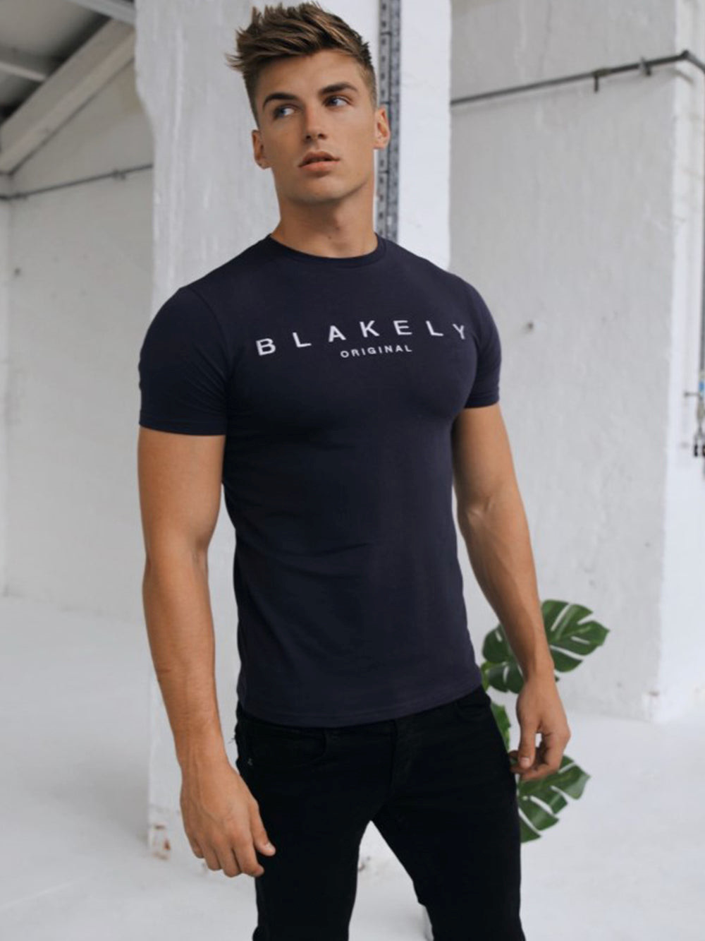 Blakely Stockbridge T-Shirt Granatowe | 749385-MIA