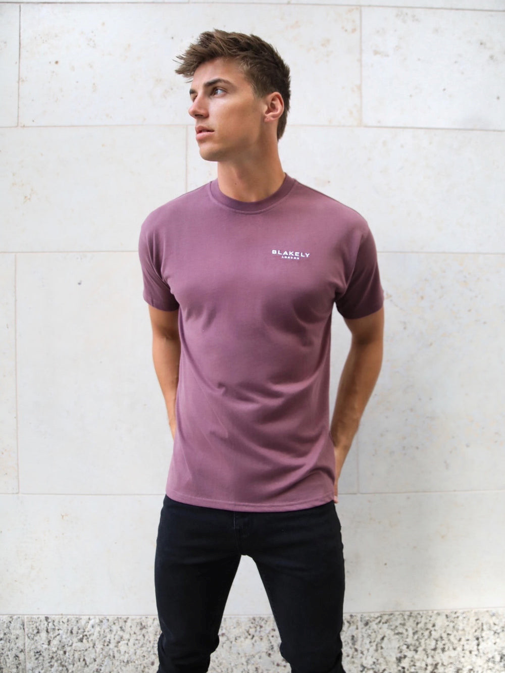 Blakely Universal Relaxed T-Shirt Bordowe | 916085-BTM