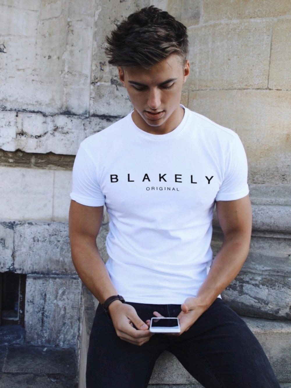 Blakely Whitestone T-Shirt Białe | 059674-JXC