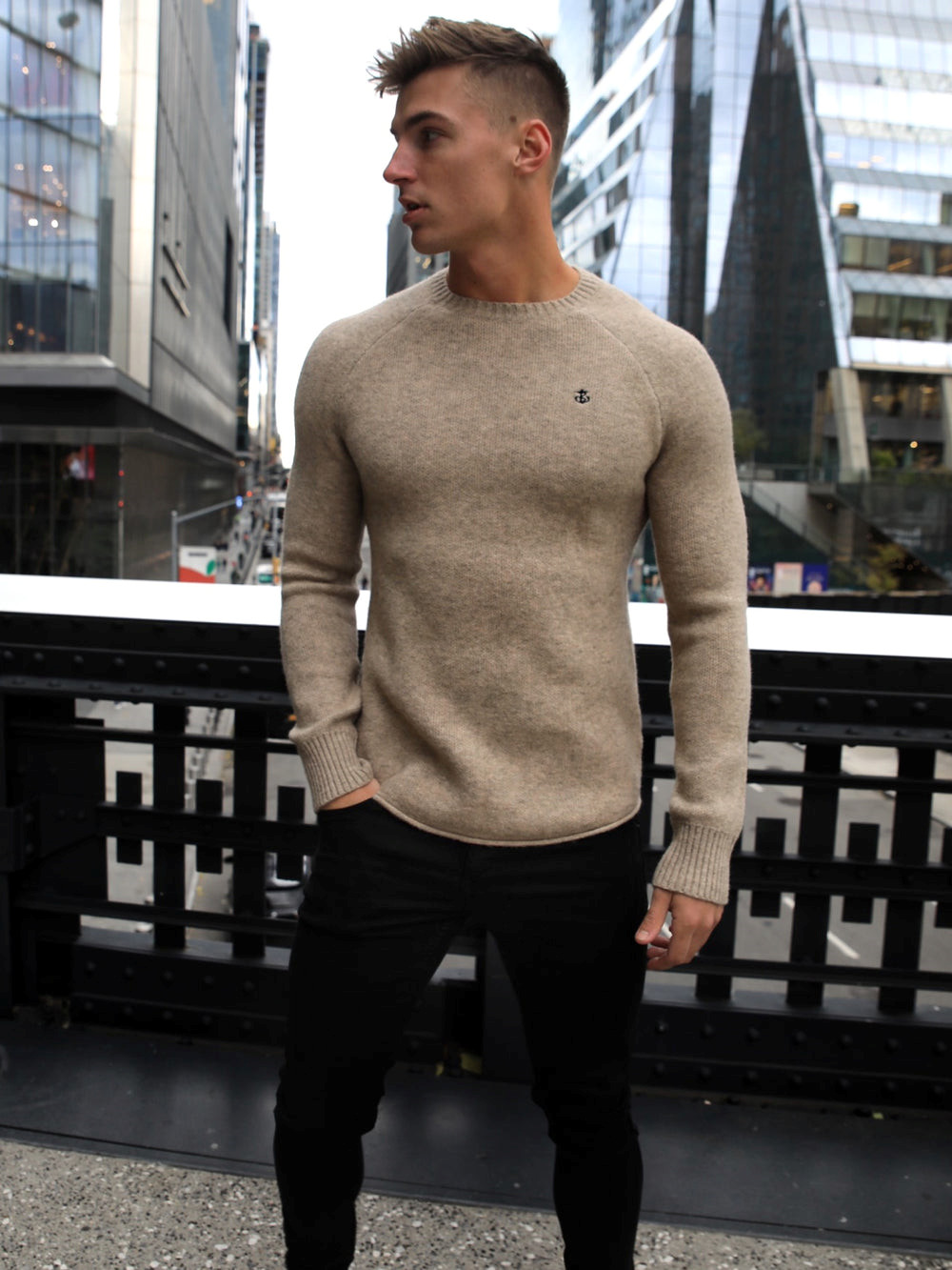 Blakely Yardley Knit Jumper Tan | 946708-FDB